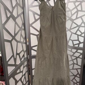 Elegant Olive Maxi Dress